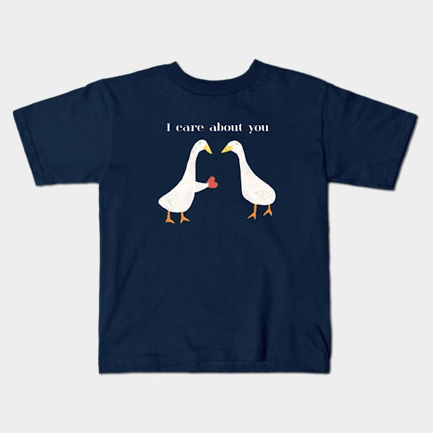 Duck Love Kids T-Shirt by chiarodiluna